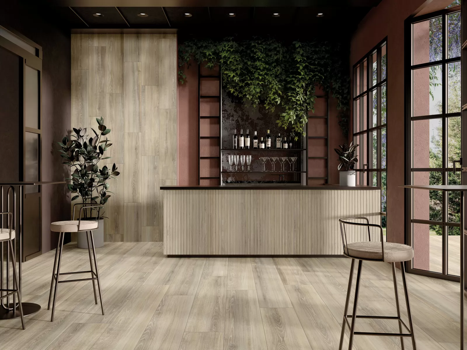 Керамогранит 303659 Ikon Walnut Rett 20x122