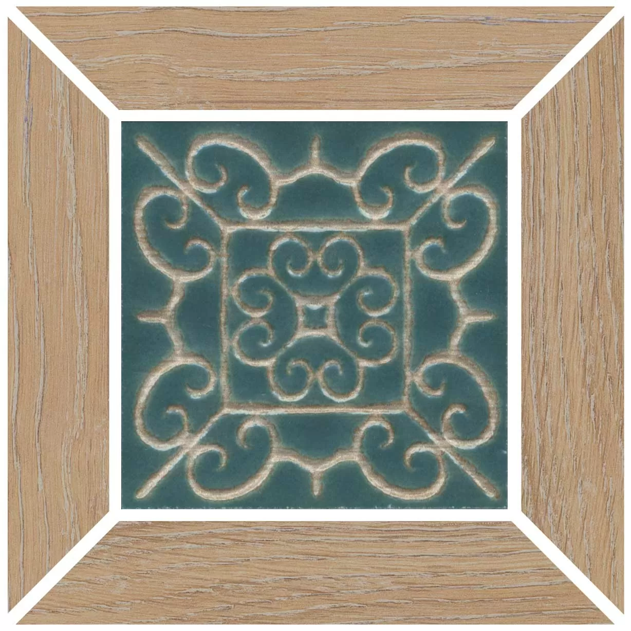 Керамогранит ID153 Вставка Тровазо наборный бежевый матовый 13x13x0,9