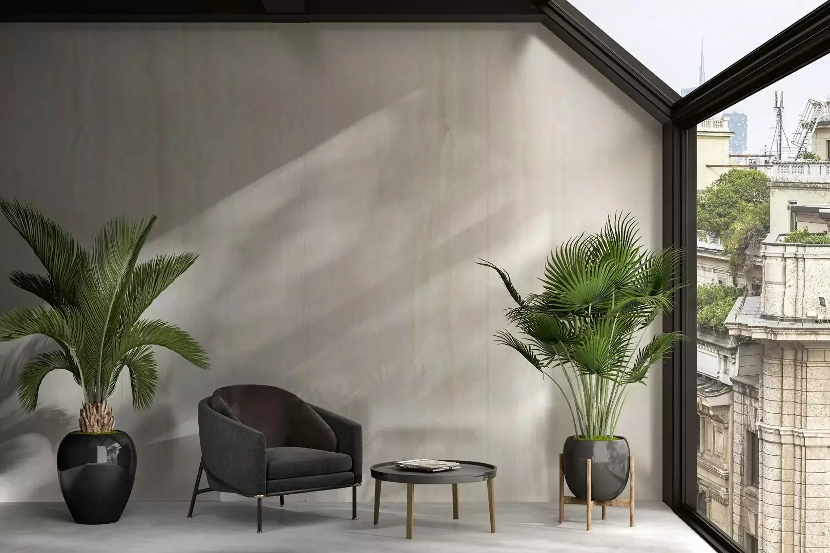 Керамогранит SG571690R Травертин бежевый светлый обрезной 80x160x0,9