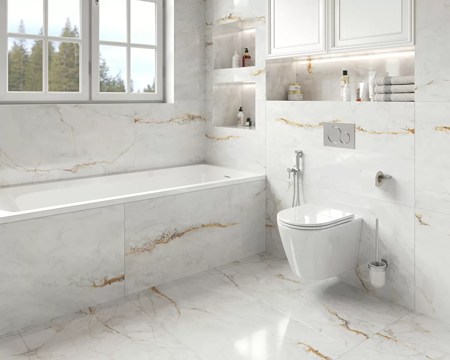 Керамогранит Jewell White Polished 7мм 60x120