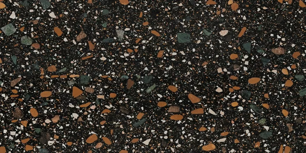 Керамогранит ENIND3214MT80160 Terrazzo Black Matt 800x1600x9