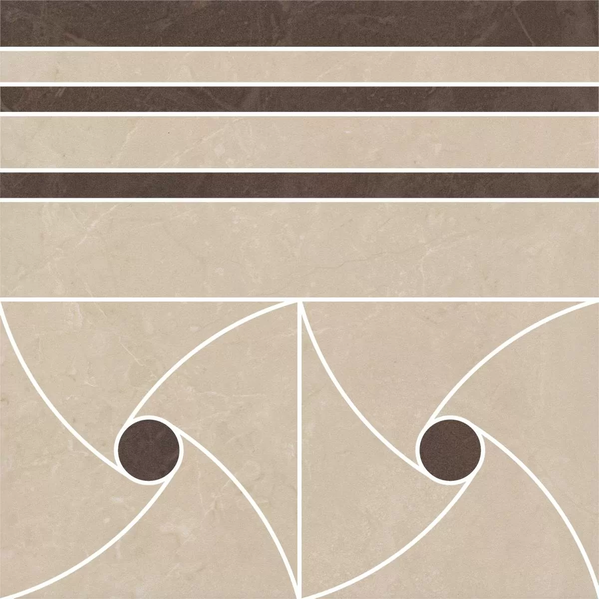 Керамогранит ID108T Декор Версаль наборный 30x30x0,9