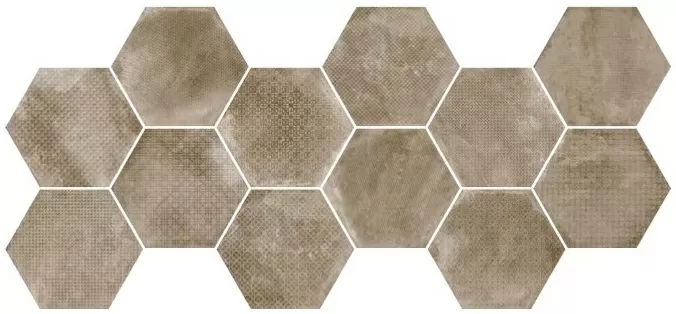 Керамогранит 23602 Urban Hexagon Melange Nut 29,2X25,4
