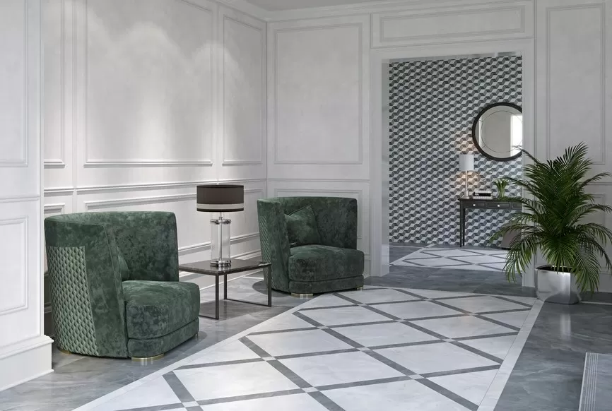 Керамогранит K948254LPR01VTE0 Nuvola плинтус белый 7.5х60