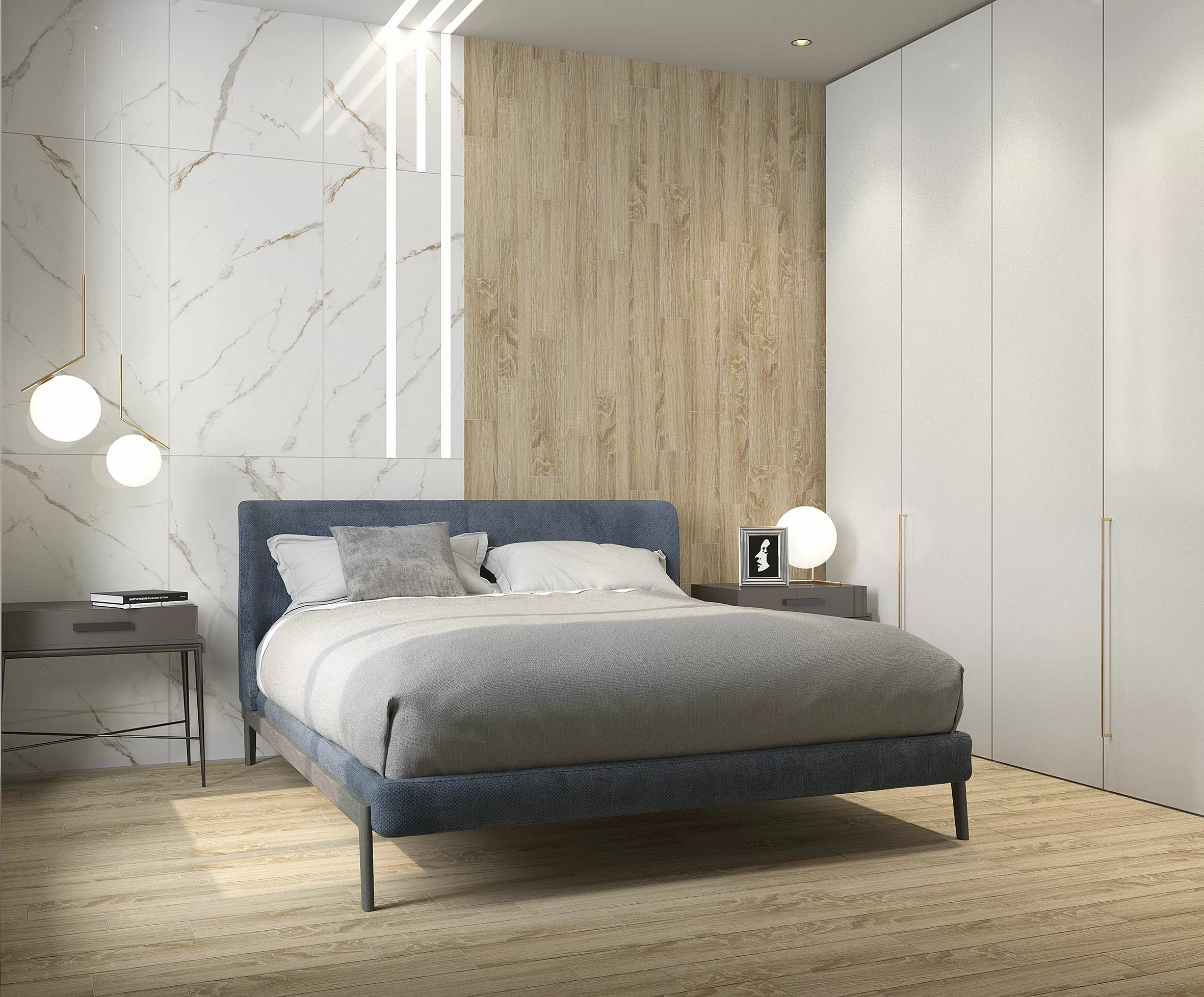 Керамогранит Venato Calacatta Gold белый сатинированный 60х60