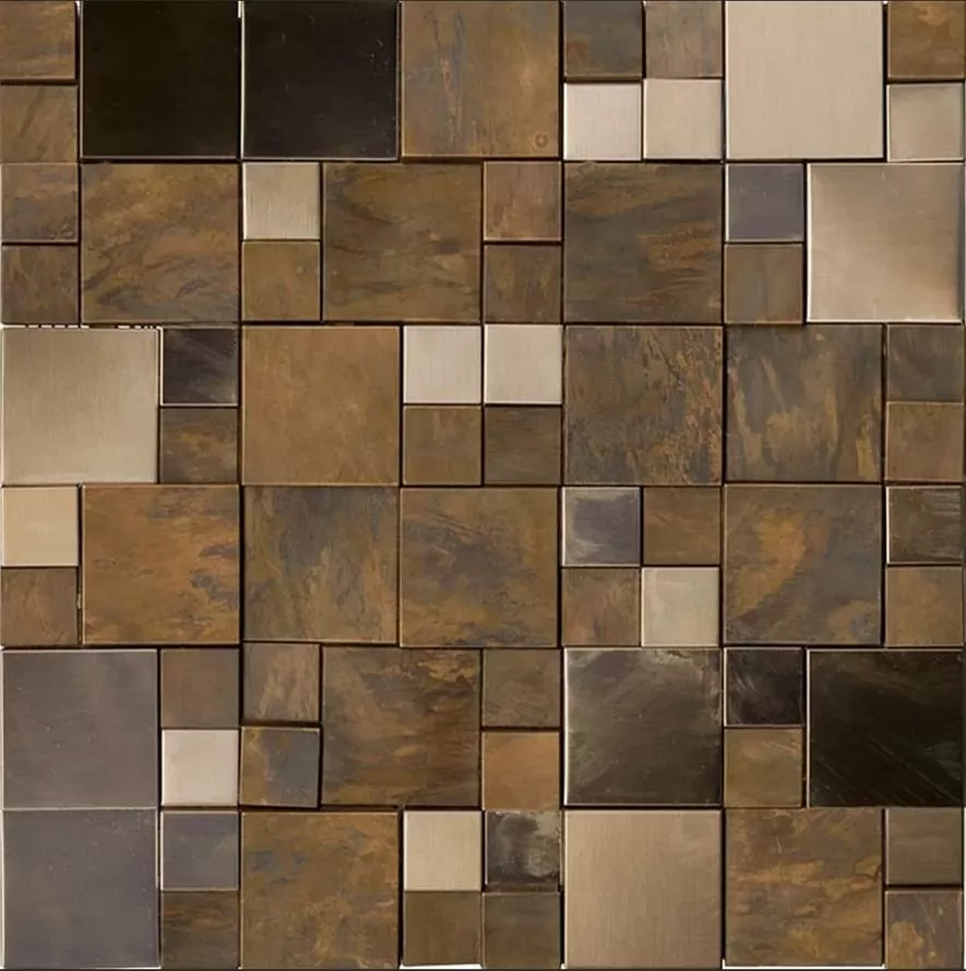 Мозаика L241716121 Metal Bronze Mini 3D Cubes 30.5x30.5