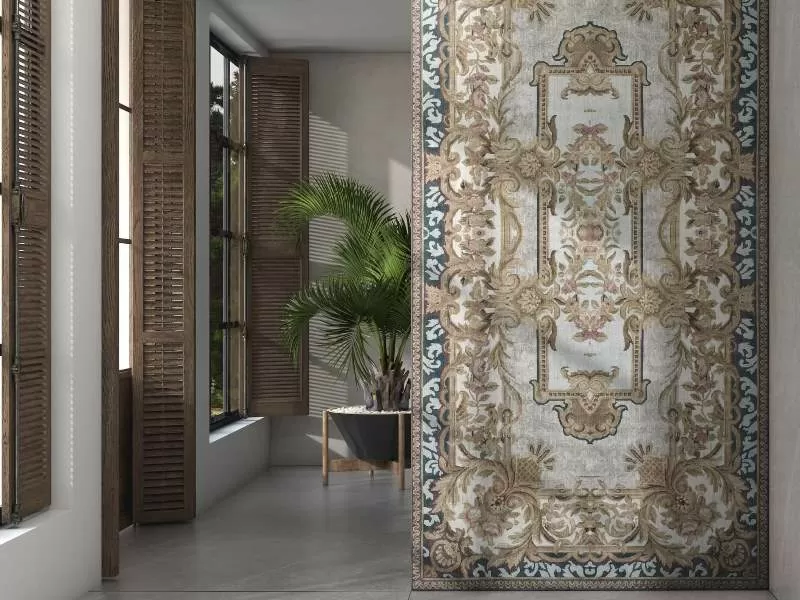 Керамогранит VT/A22/SG5918R Орнамент синий обрезной 119.5x238.5