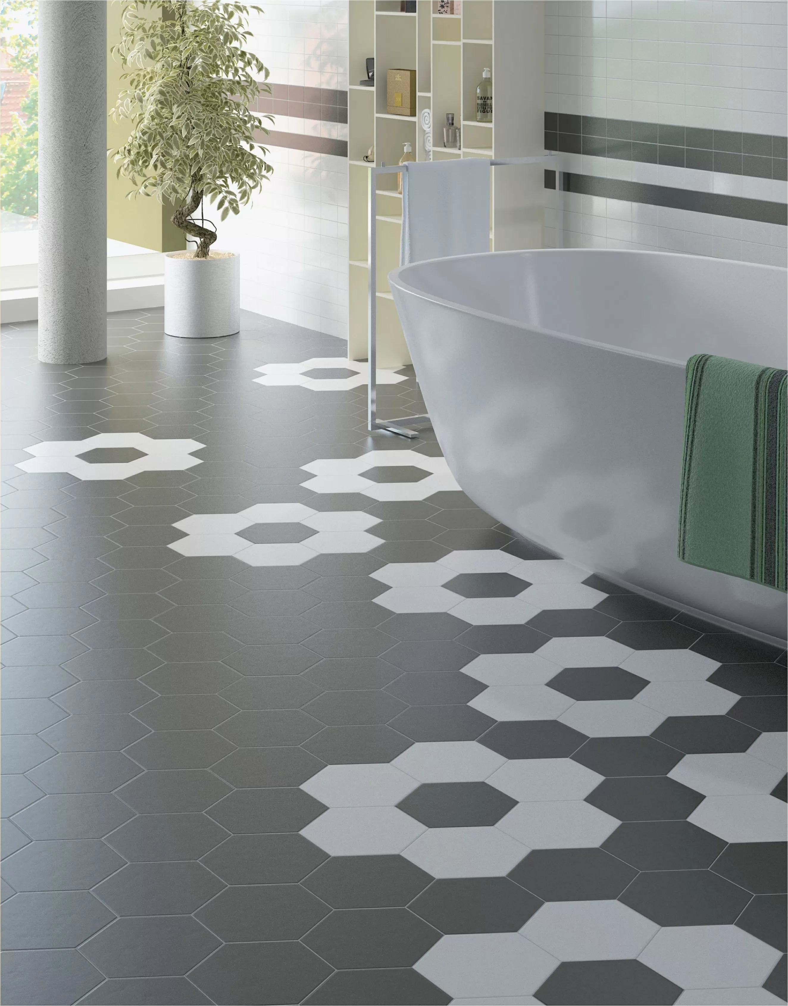 Керамогранит 20339 Hexatile Blanco Mate 17.5*20