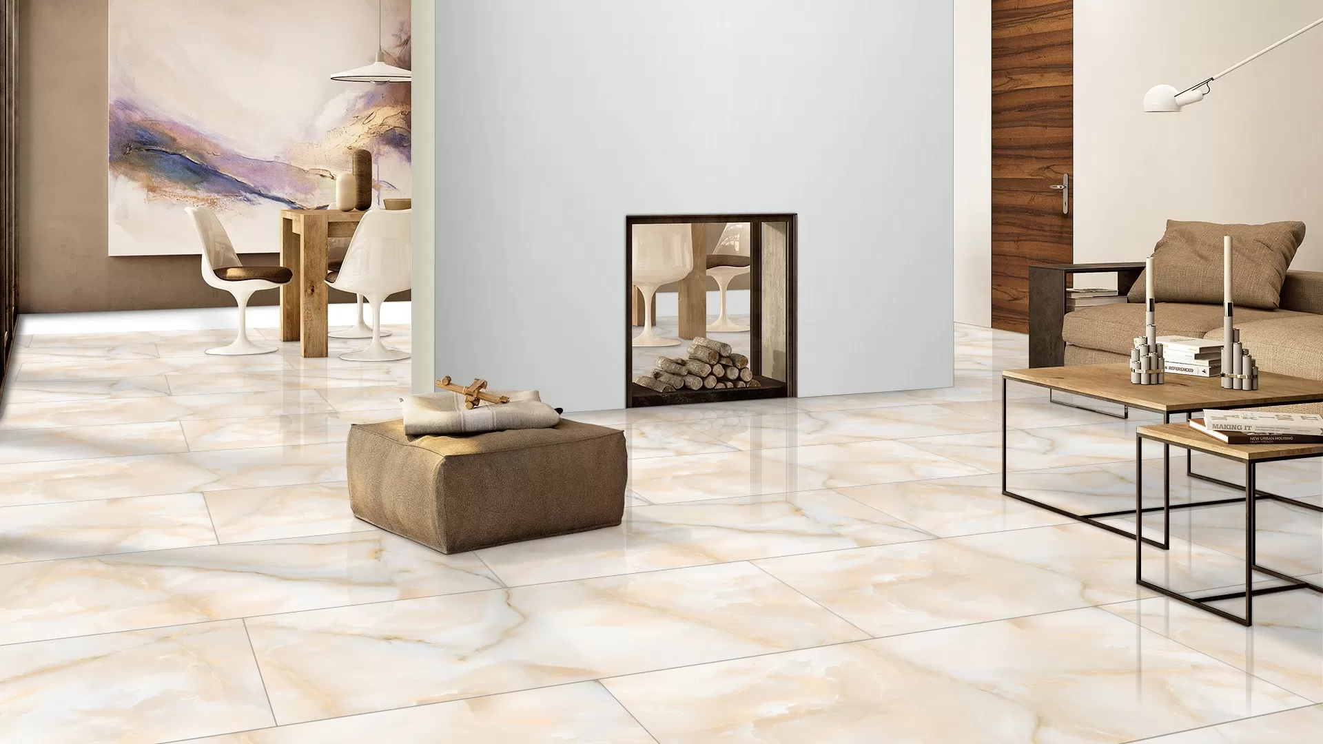 Керамогранит ALABASTER CREMA GLOSSY 60x120