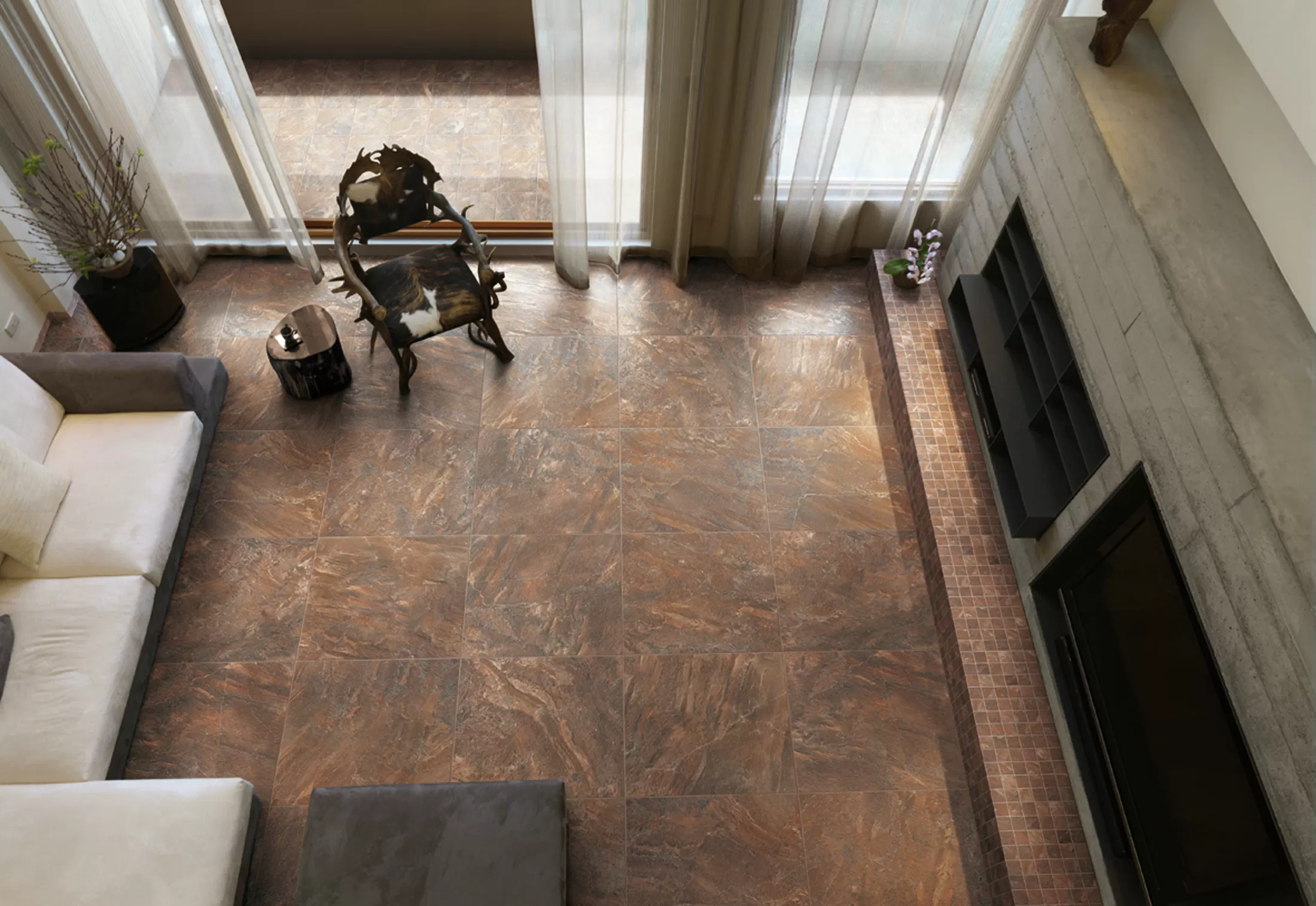 Керамогранит 58029 Dome Listello Gemma Copper 4,7x20