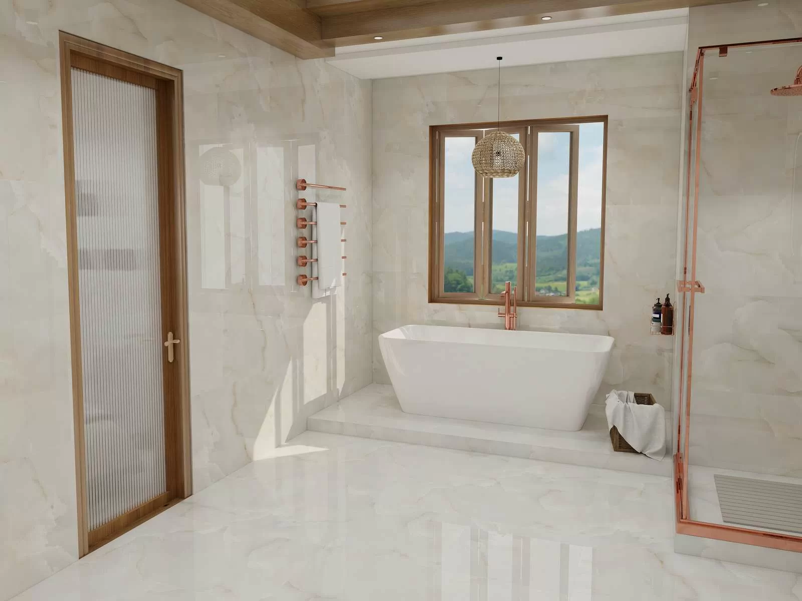 Керамогранит Bruni Onix Bianco Glossy 60x120