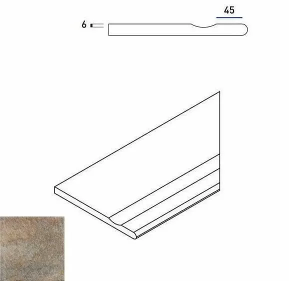 Керамогранит 620090000261 EMERALD BORDO SVASATO ROUND DX 30x60