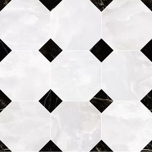Мозаика 262610 MOSAICO OTTAGONO Onice Bianco 39x39