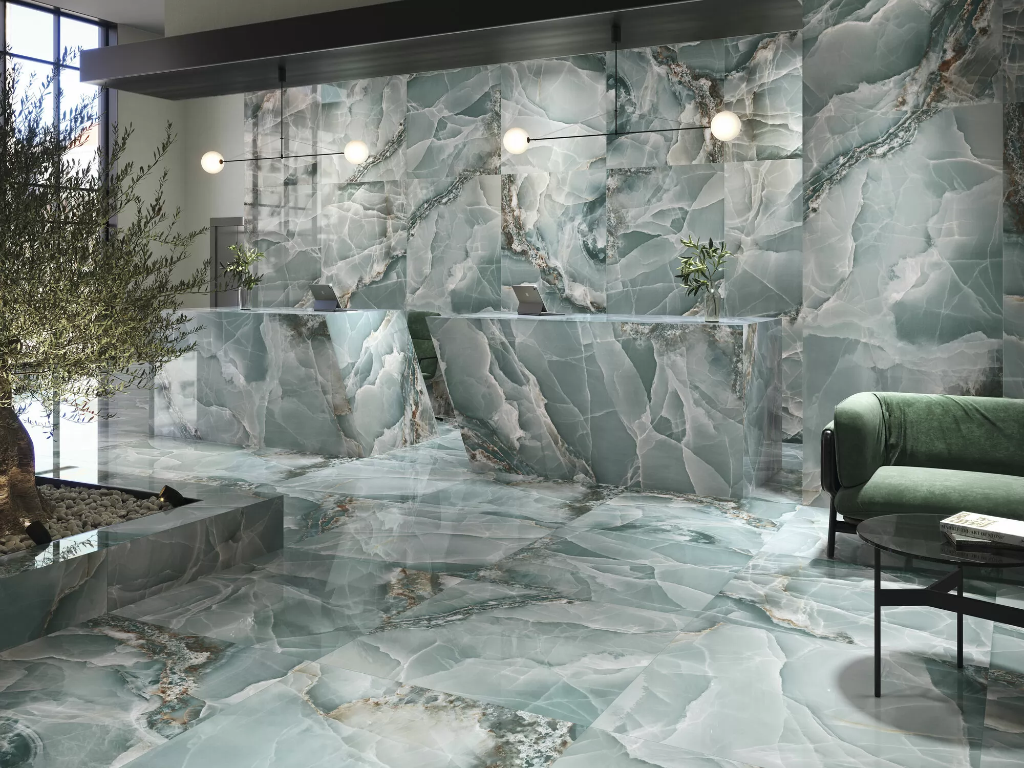 Керамогранит Onyx Turquoise Pulido 120x120