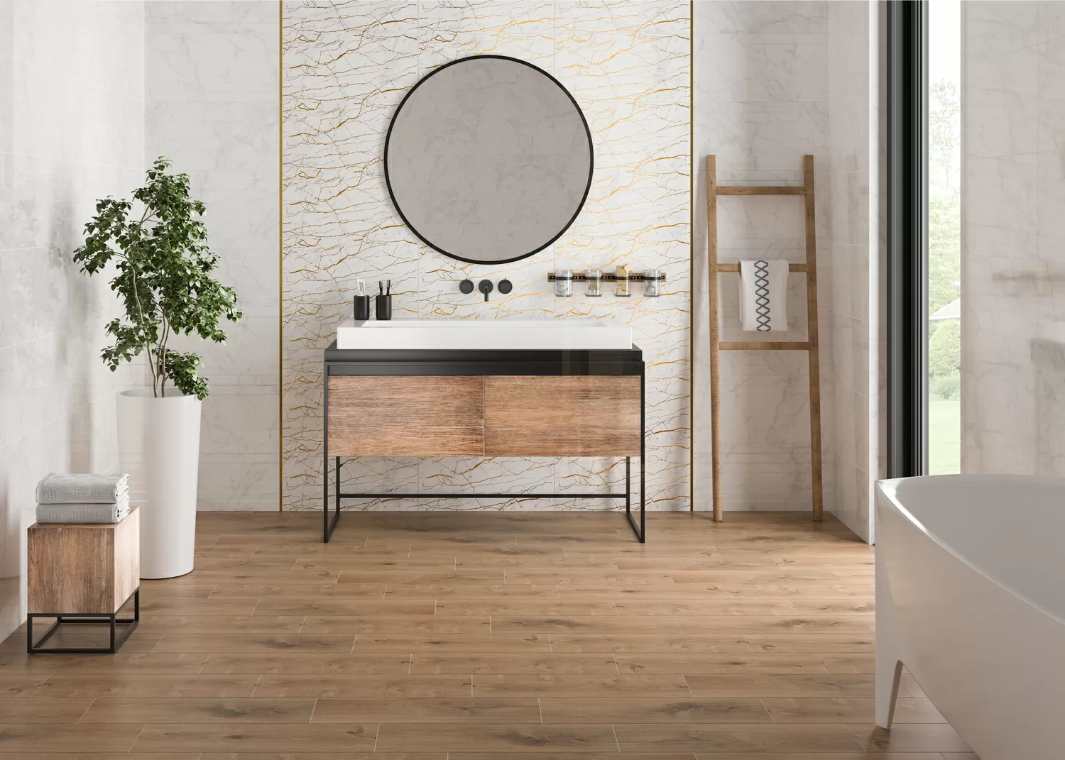 Плитка A15954 Металлический бордюр Metallic черный 1x60