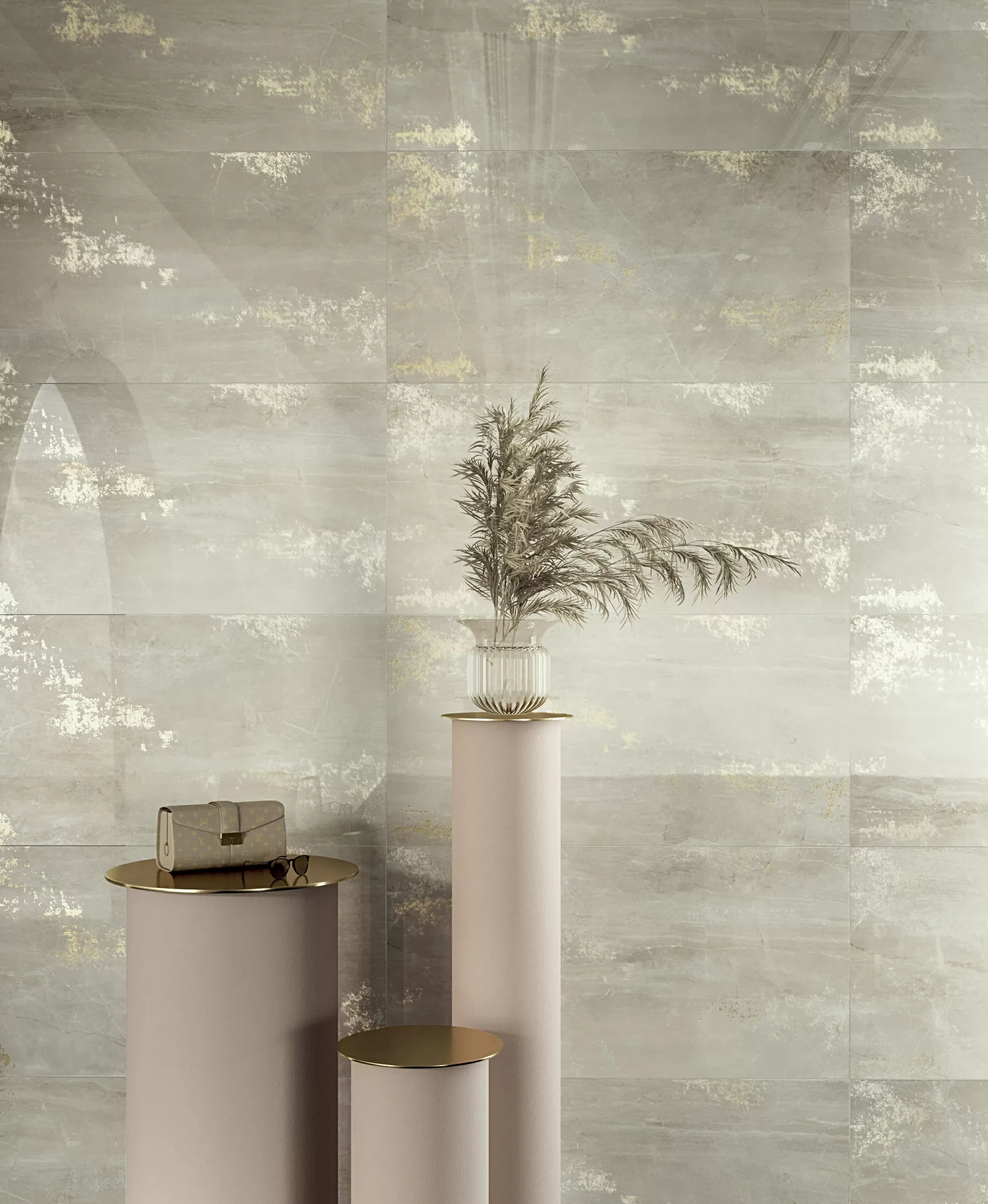 Керамогранит 1069629 Fossil Lines Gold Crema 30x120
