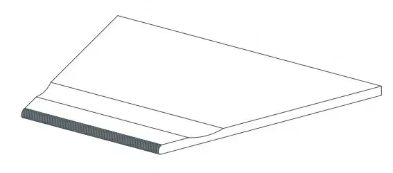 Керамогранит 620090000921 Rinascente Grey Bordo Piscina Angolo Dx LASTRA 20mm 30x60