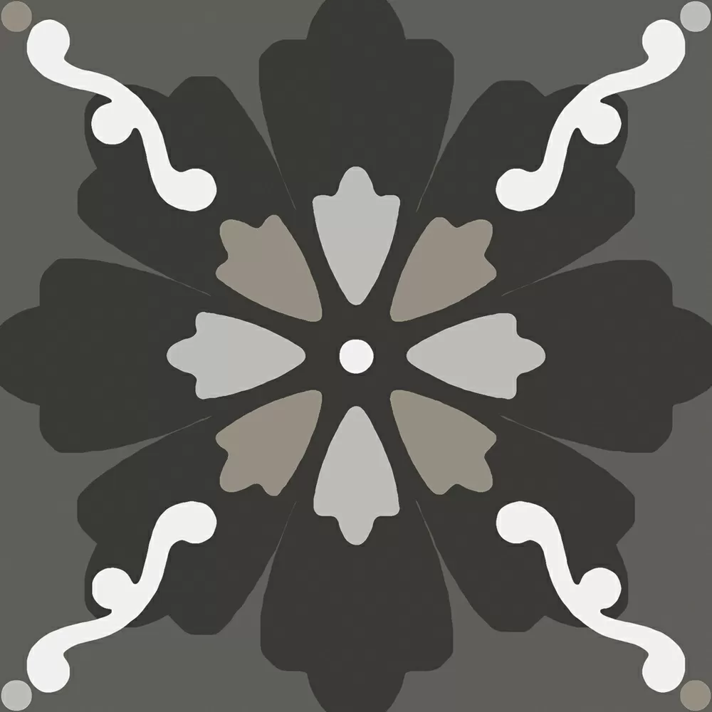 Керамогранит Patchwork black&white Mix 20x20