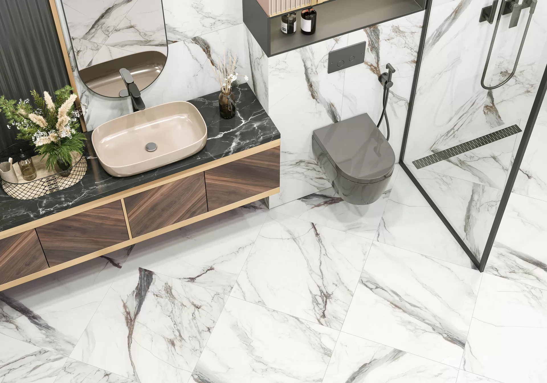 Керамогранит D120208M Carrara Cersei карвинг 600x1200x9.5