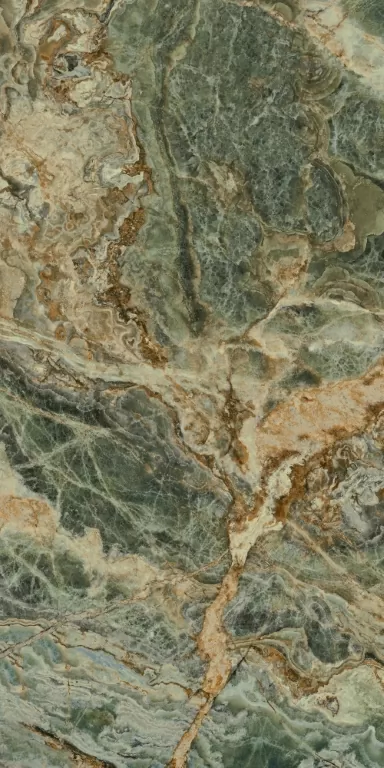 Керамогранит SG593522RA/D Панно Риальто Нобиле 1 зелёный лаппатированный обрезной 119,5x238,5x0,9