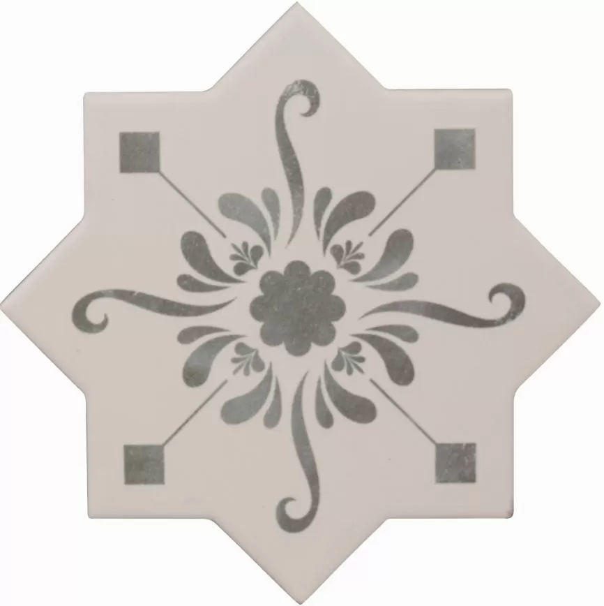 Керамогранит Becolors Star Dec. Stencil Grey 13.25х13.25