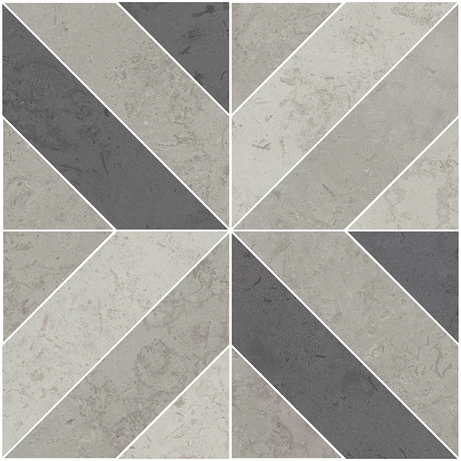 Керамогранит ID124T Декор Про Лаймстоун серый матовый 60х60