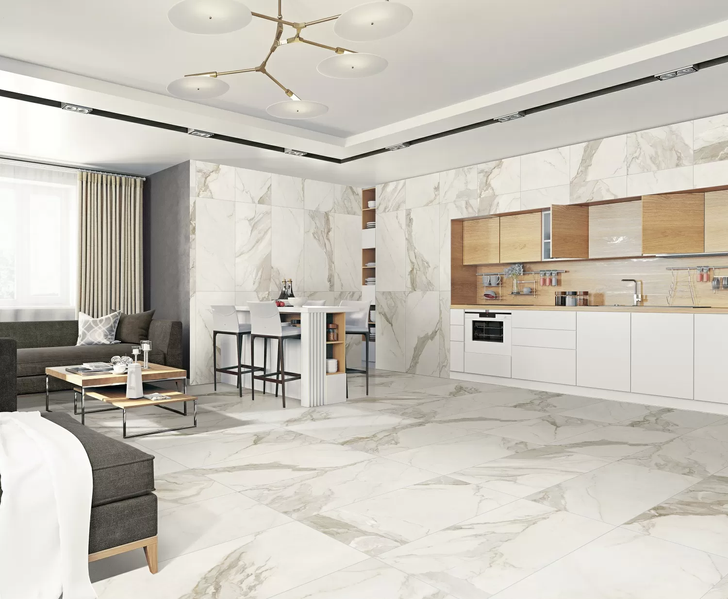 Плитка Rev. Calacatta gold R90 TOP matt 30x90
