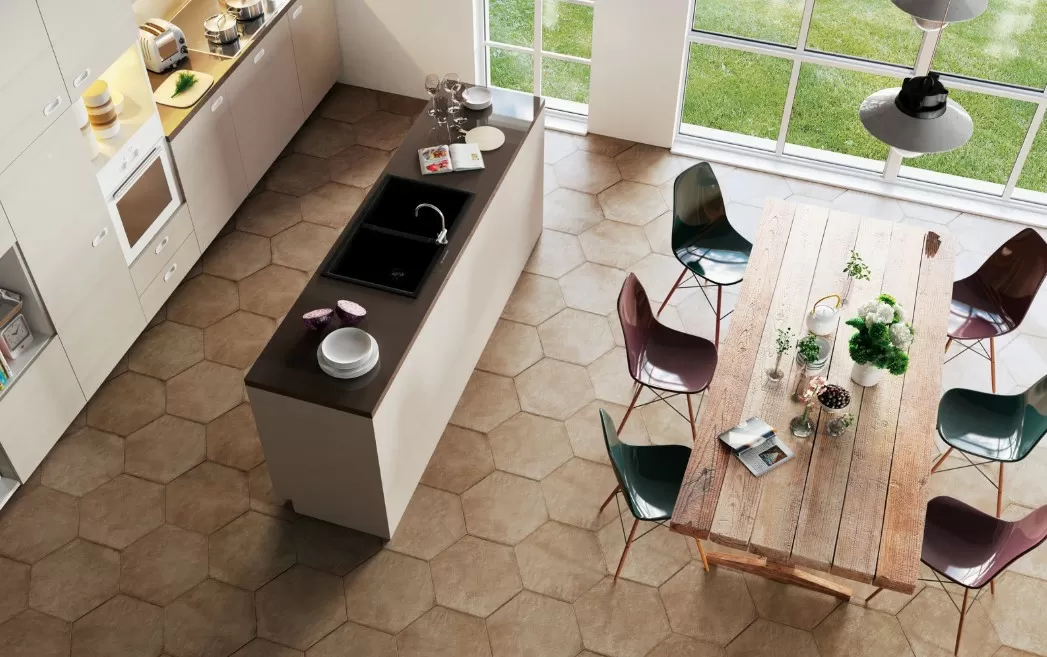 Керамогранит 173063 GEA ESSAGONA DECORO COLORI Caldi 40.9x47.2