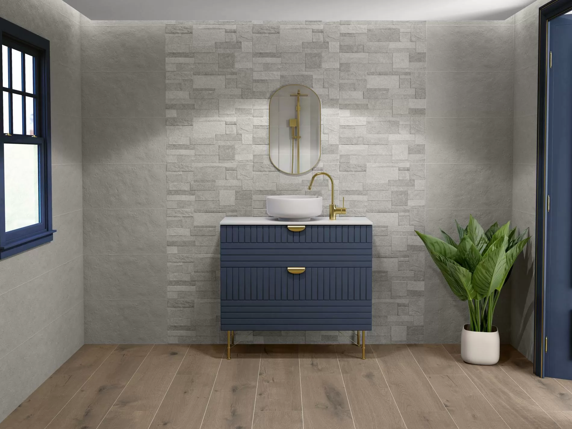 Керамогранит Es.Oldmanor Dark Matt Rect. 90x90