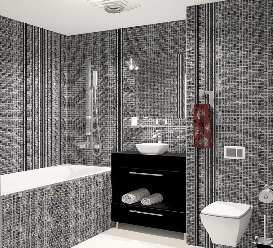 Мозаика MSD-428 (MSDH-428) мозаика Стекло+Мрамор 25,8х25,8 300x300