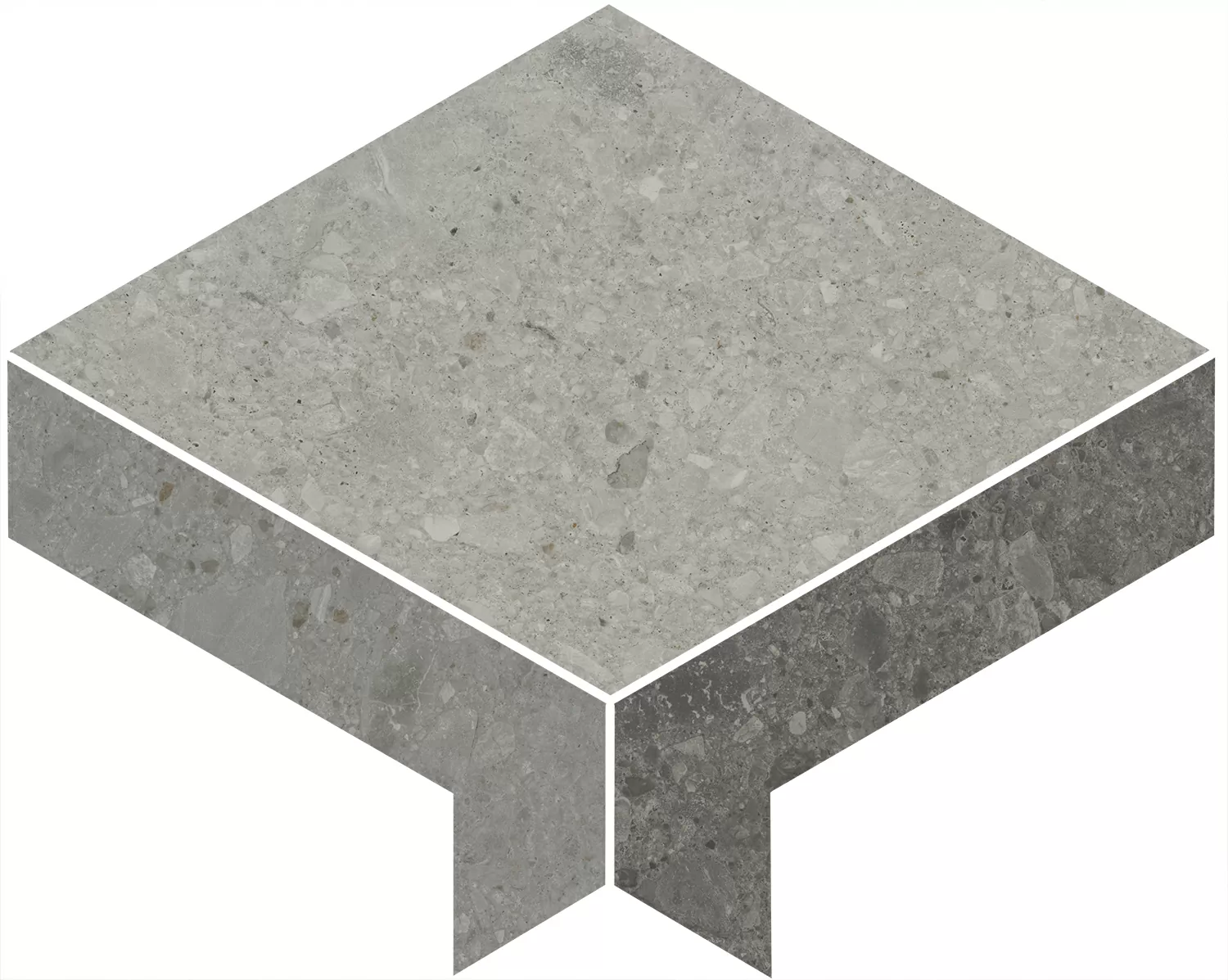 Керамогранит ID170 Декор Чеппо ди Гре 1 наборный матовый обрезной 30x24x0,9