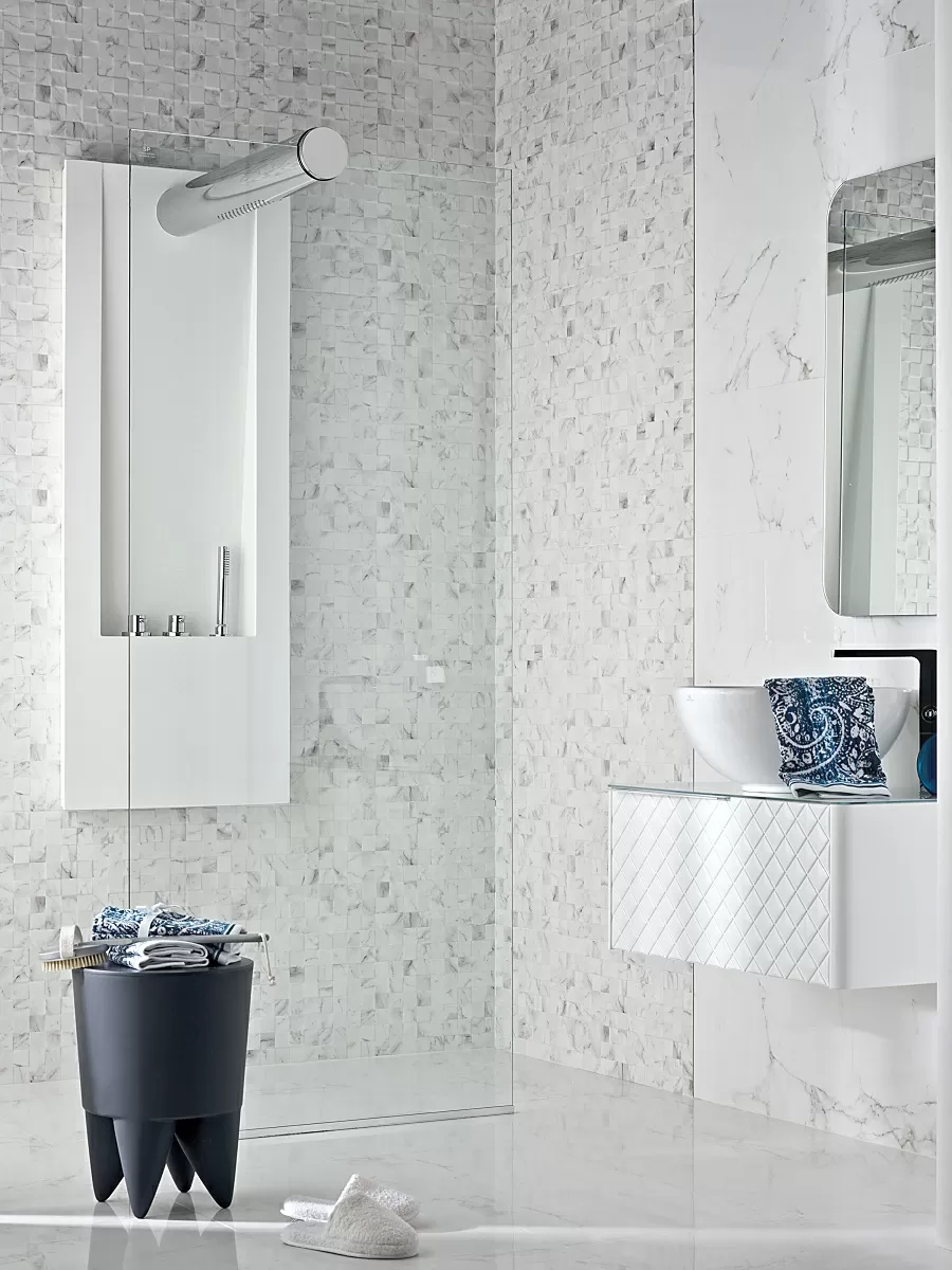 Плитка 100292087 P19814231 Mosaico Carrara Blanco 33.3x100