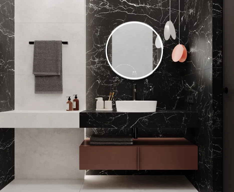 Керамогранит LP6012G0121R Intense Nero чёрный матовый карвинг 59,5х119,1