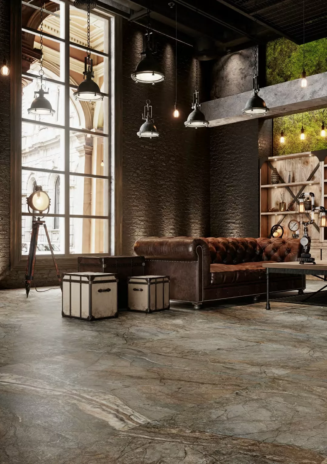 Керамогранит DL013100R Сильвер Рут серый обрезной 119.5*119.5