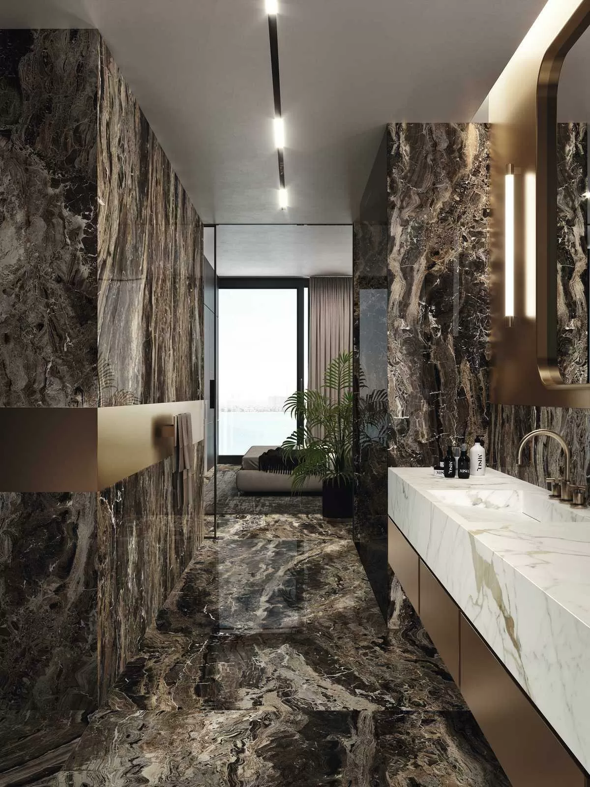 Керамогранит MENX Grande Marble Look Elegant Black Lux 120х280