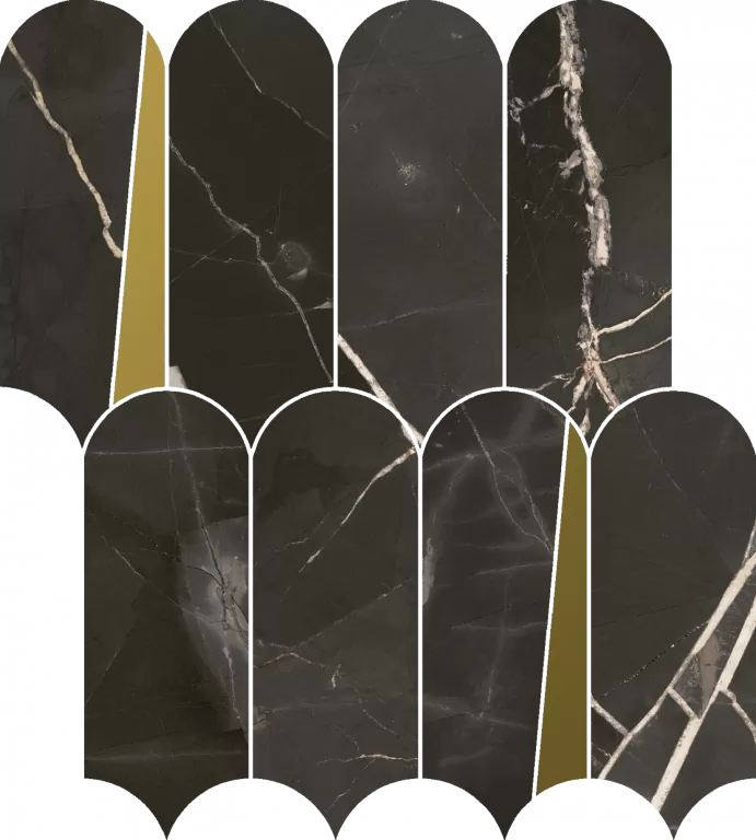 Мозаика 620110000235 Stellaris Absolut Black Mosaico Elegant Lux 32.5x36.1