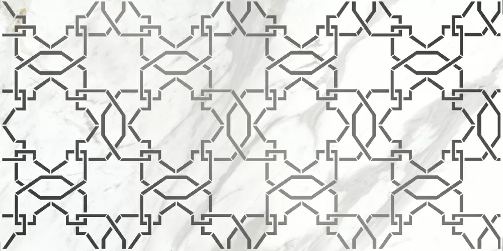 Плитка A16015 вставка Royal stone узор белый 29,8x59,8