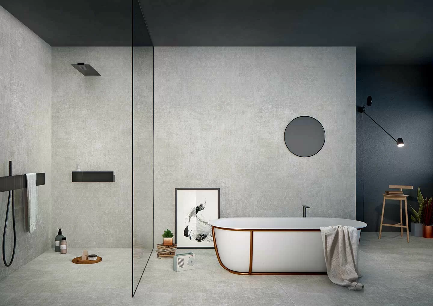 Керамогранит 752612 Tesori Decoro Monile Grigio Semp. 6mm 120x240