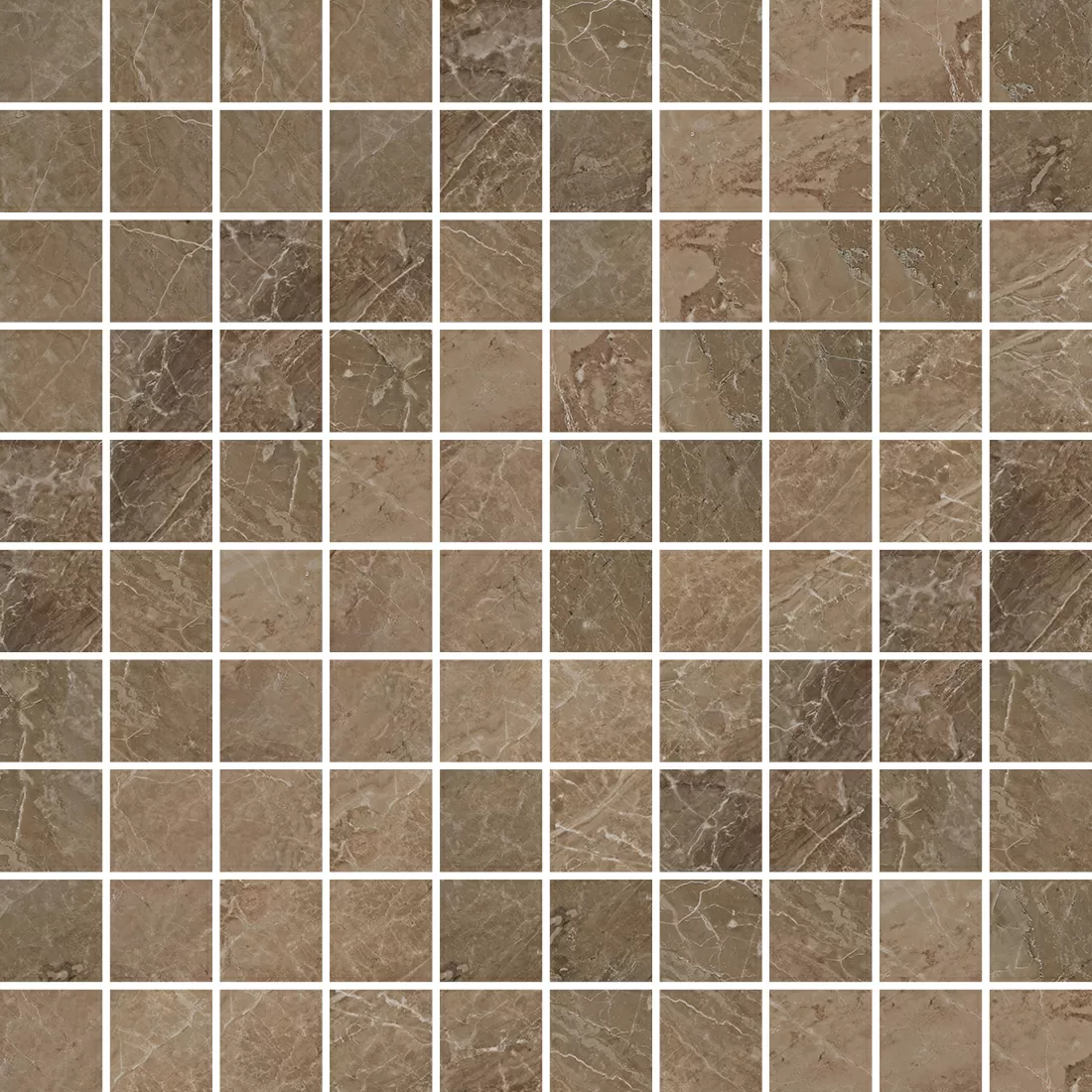 Керамогранит 240507 MARBLE MOSAICS T100 MARRONE 29,1x29,1