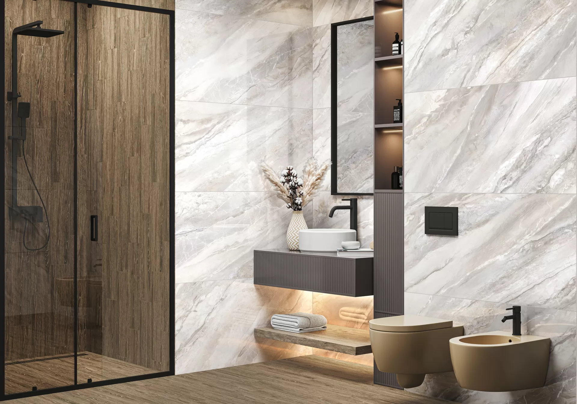 Керамогранит 60120EVO05P Evo Marmo Gris полированный 600x1200x7