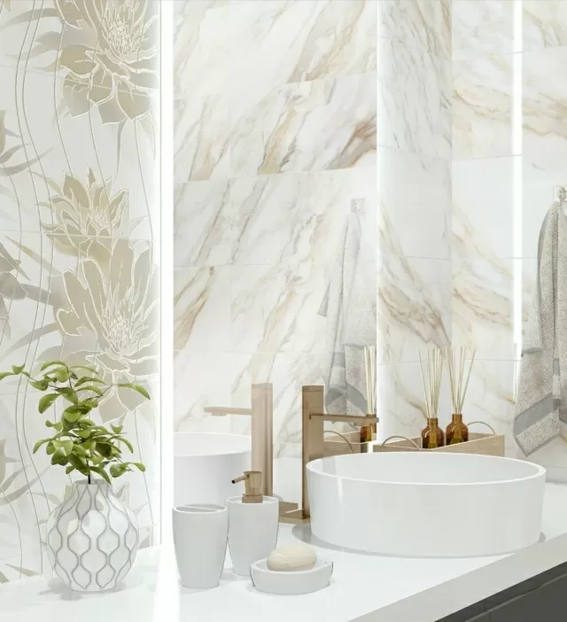 Плитка 588182001 Calacatta Oro Struttura Decor 24.2x70