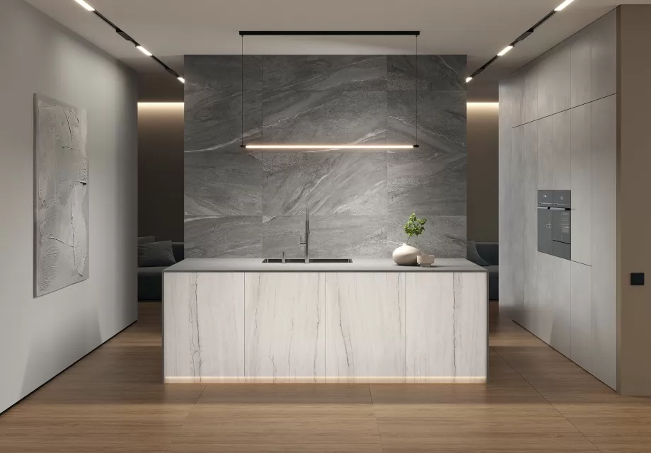 Керамогранит 17543 Elemento светло-серый ректификат 60x120