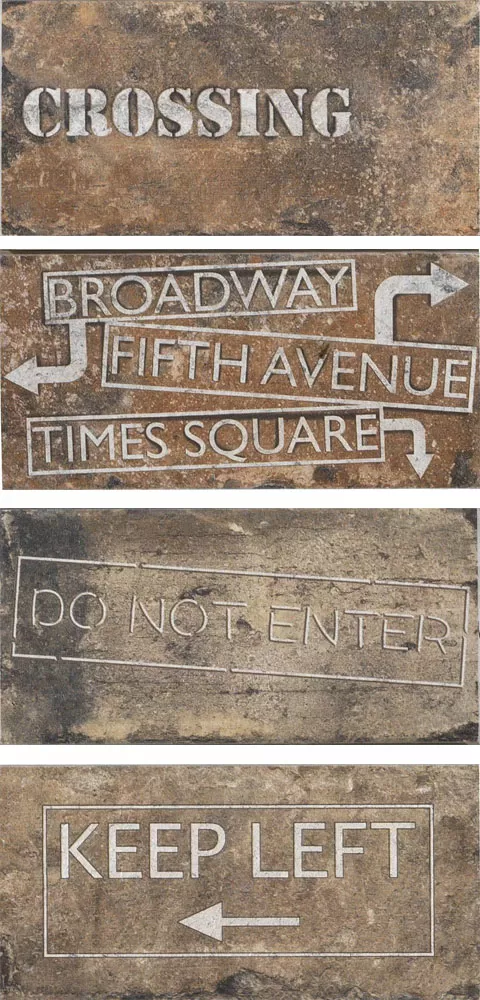Керамогранит New York Road Signs Mix Chelsea 10x20