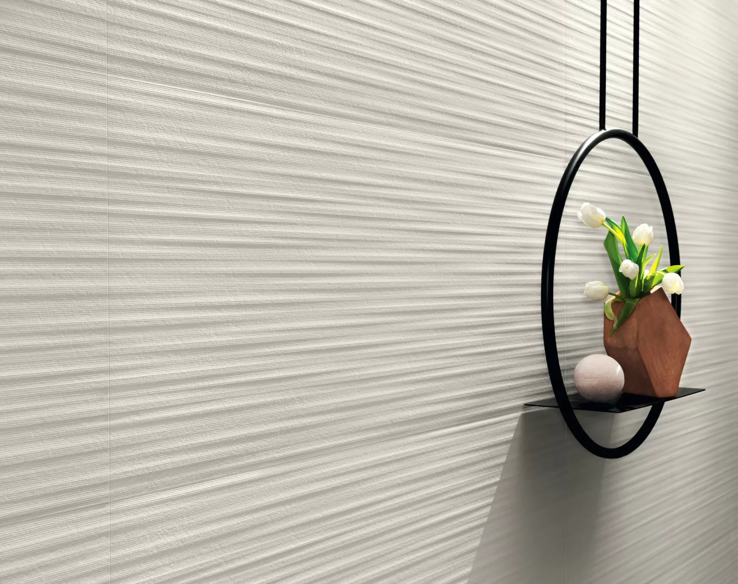 Плитка AHQX 3D Wall Plaster Combed White 50x120