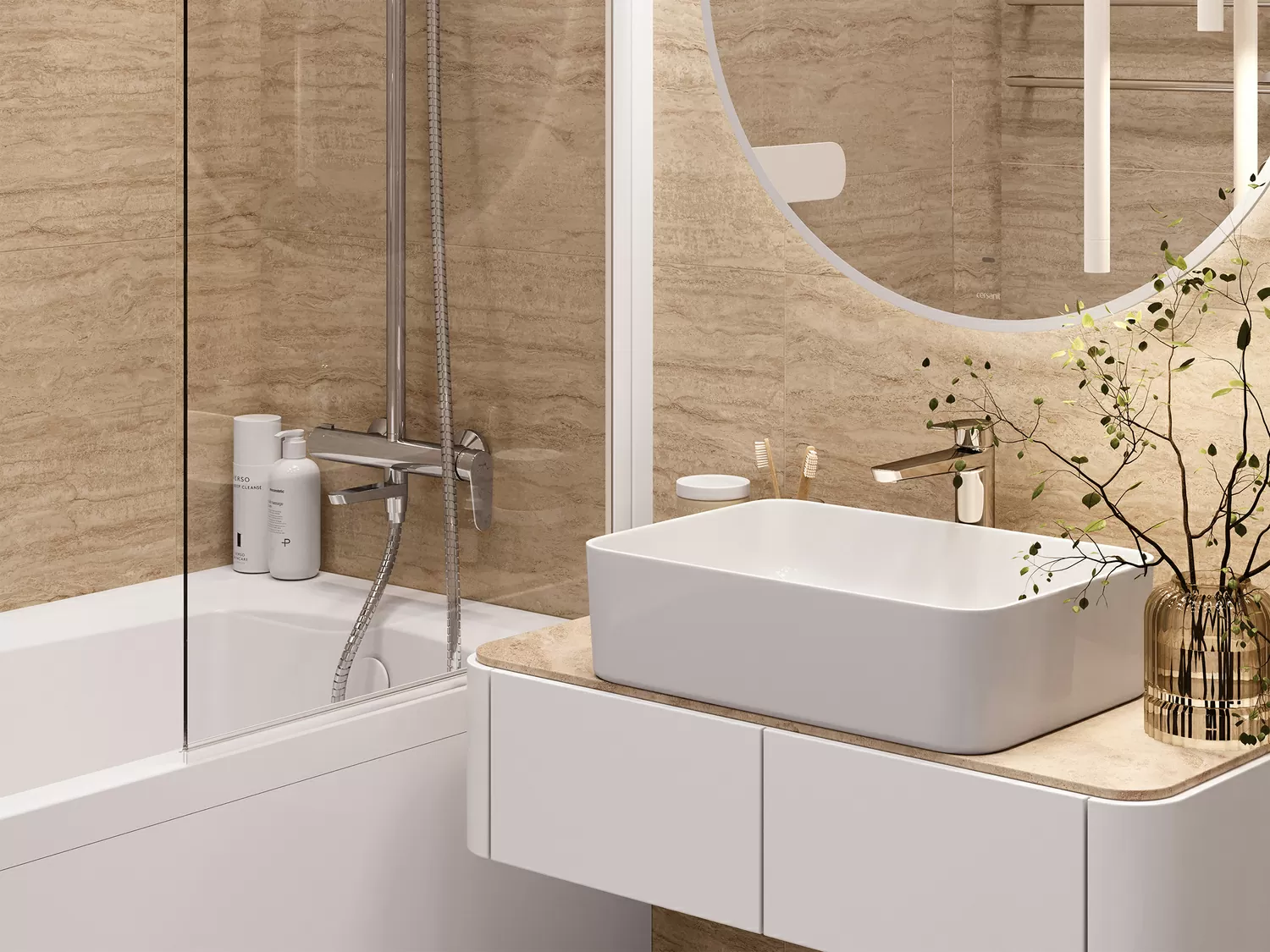 Керамогранит 17695 Pacific бежевый ректификат 44.8х89.8