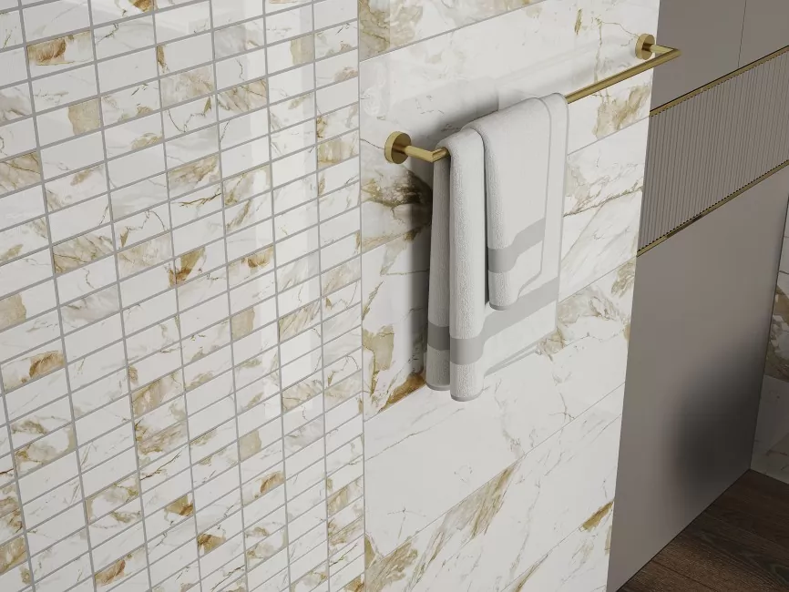 Керамогранит 16506 Wild Chic темно-коричневый рельеф ректификат 21,8x89,8