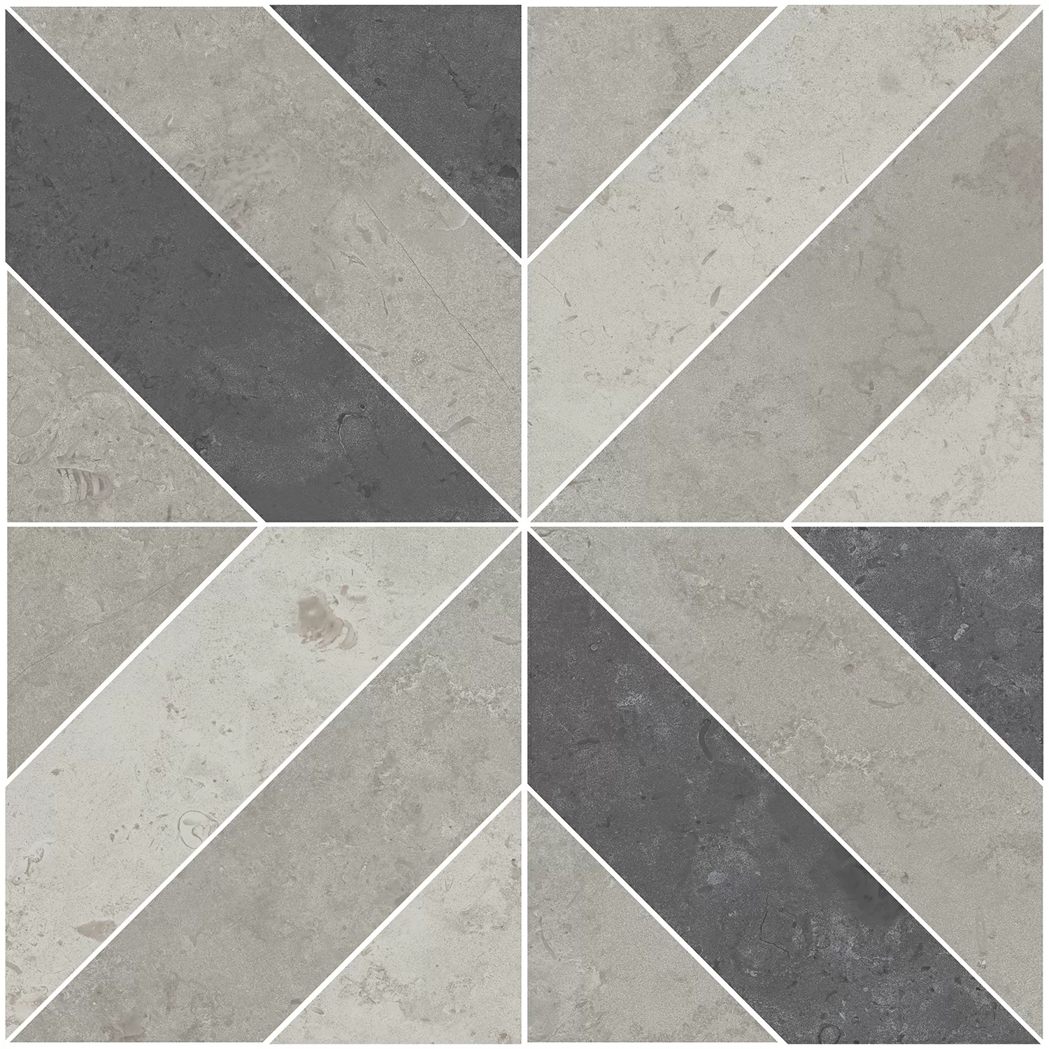 Керамогранит ID124 Декор Про Лаймстоун серый матовый 60х60