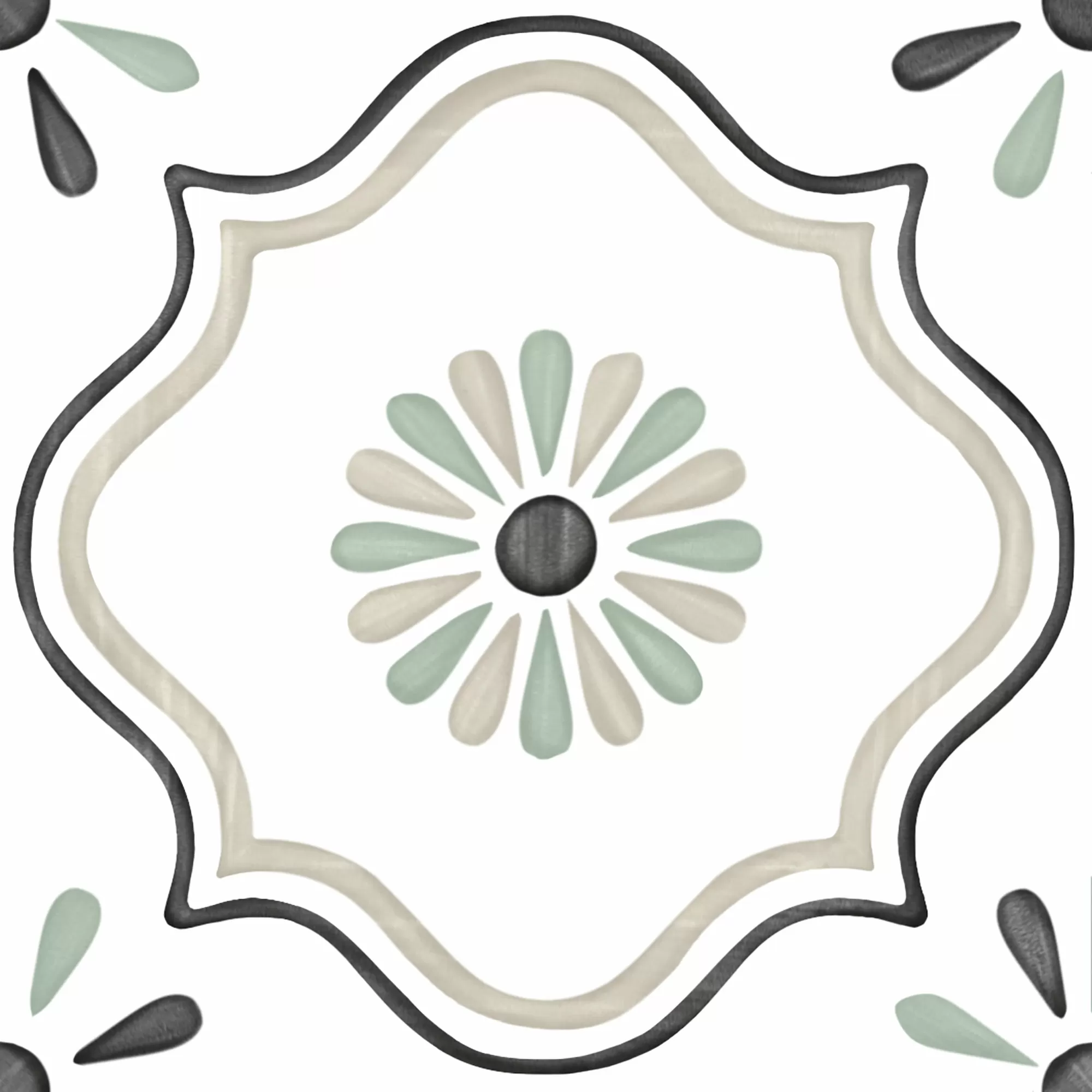 Керамогранит 31084 TANGER SAND FLOWER R9 12.3x12.3