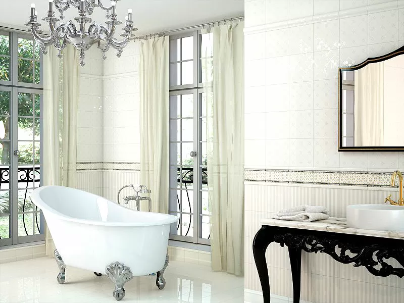 Плитка Ang. Moldura Marfil Brillo 5*3