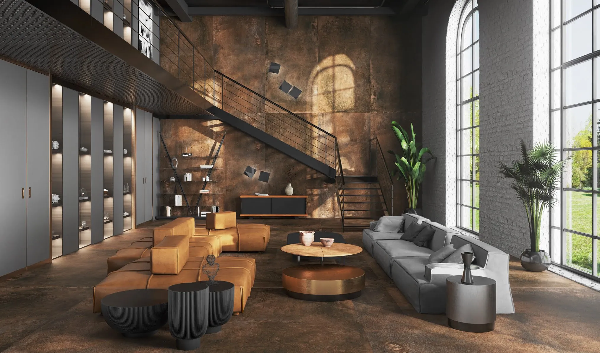 Керамогранит SG074902R Нестос серый светлый лаппатированный обрезной 119,5x320x1,1